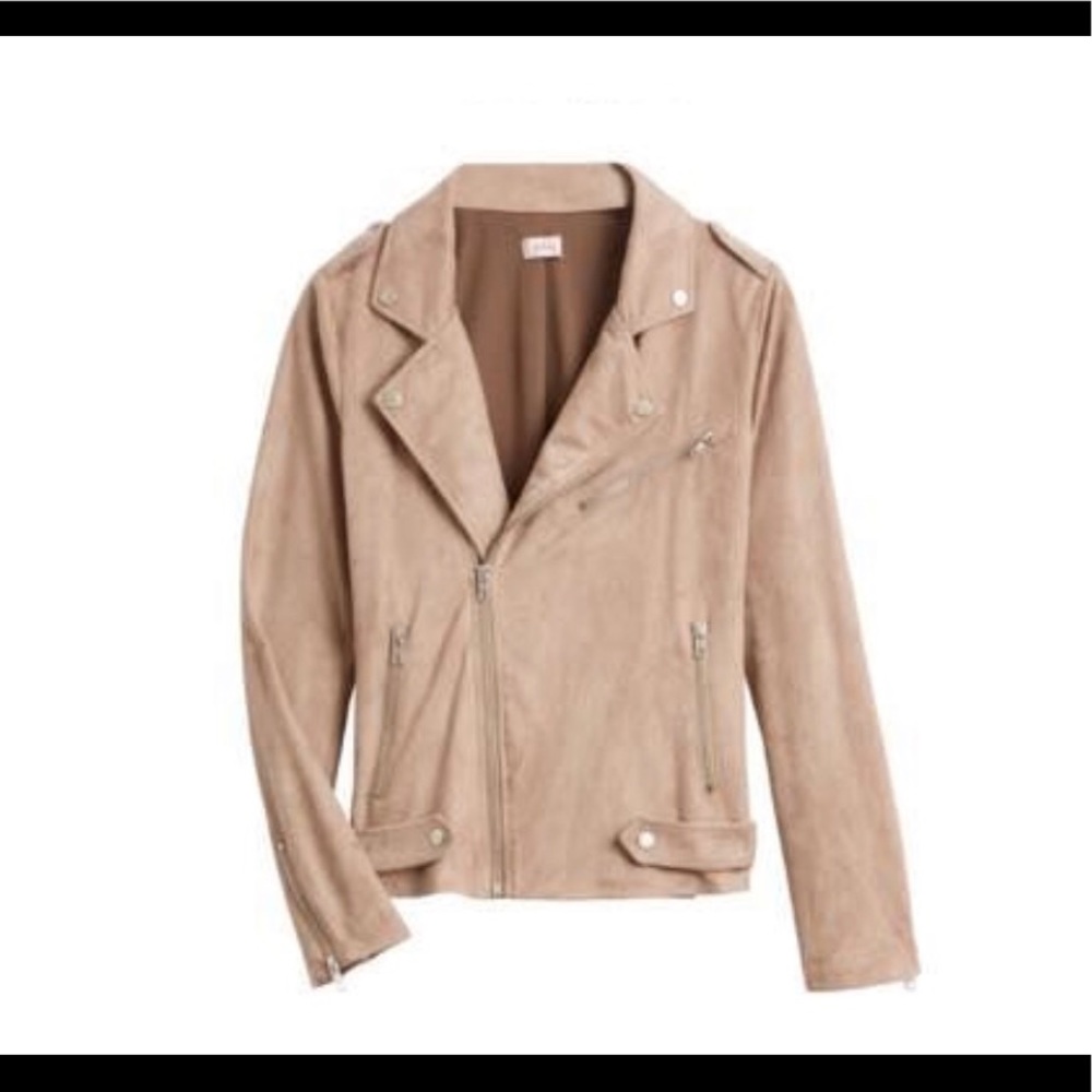 Market and Spruce Kendari faux suede Moto jacket